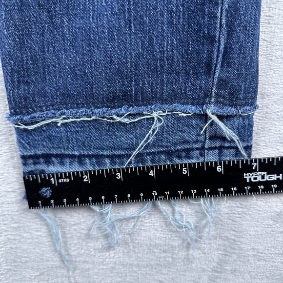 Universal Thread Women's Taper Leg Jeans Raw Hem Stretch Blue Size 12/31R - Picture 10 of 11